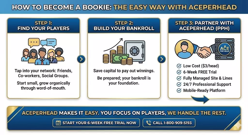 Infographic Be a Bookie is Very Easy