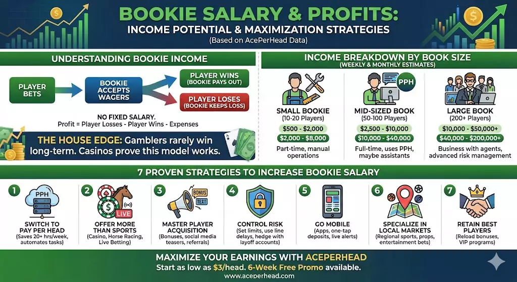 Real Bookie Salary